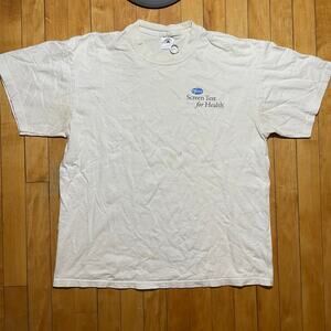 Vtg 90s Pfizer Screen Test Fad Shirt Large Pharmacy Doctor Vaccine Corona